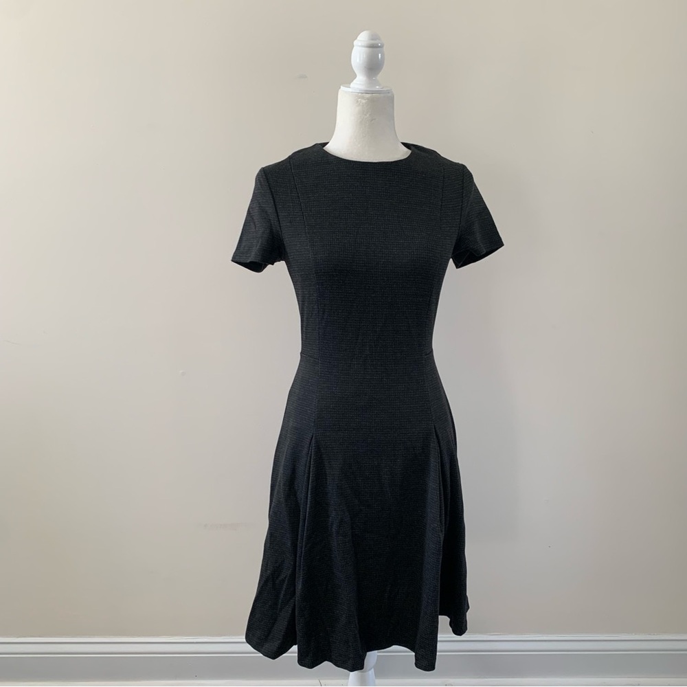 NWT - Mango Charcoal Gray Fit and Flare Mini Dress - Size 4